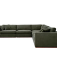 Rue - Classic L Modular Sectional - Dark Green