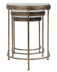 India - Nesting Tables (Set of 3) - Light Brown & Black