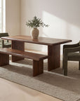 Lila - Small Dining Bench - Brown