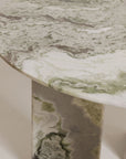 Celia - Round Dining Table - Green / Onyx Marble
