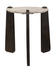 Talud - Modern Marble Side Table - Bronze / Gray