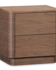 Round Off - Tall Nightstand - Walnut