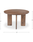Lia - Round Dining Table - Dark Brown