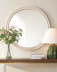 Florian - Warm White Round Mirror - White