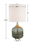 Glenn - Mottled Glass Table Lamp - Green