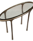 Ata - Oval Accent Table - Brass