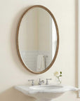 Ellis - Beaded Oval Mirror - Brass