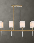 Awyr - 8 Light Linear Chandelier - Bronze