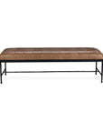 Madeleine - Leather Bench - Taupe