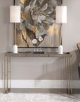 Cardew - Modern Console Table - Pearl Silver & Gold