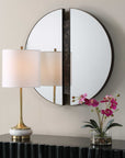 Hanover - Divided Round Mirror - Bronze / Brown