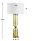 Mirah - Glass Table Lamp - Olive Green
