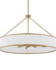 Algiers - 8 Light Drum Pendant - Gold / White