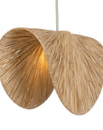 Bend - 1 Light Raffia Pendant - Light Brown