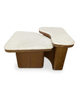 Abi - Nesting Coffee Table Cosmos Marble - Beige / Light Brown
