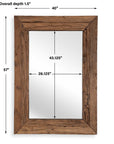 Rennick - Large Reclaimed Pine Mirror - Dark Brown