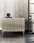 Melange - Mackenna 2-Door Chest - Pearl Silver
