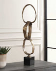 Loopform - Ring Sculpture - Black / Brass