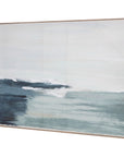Shoreline - Framed Painting - White