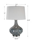 Celinda - Glass Lamp - Blue Gray