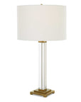 Crystal Column - Table Lamp - Pearl Silver