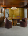 Rossi - Swivel Dining Chair - Berry / Purple