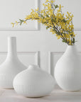 Apothecary - Satin White Vases (Set of 3)