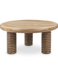 Ilaria - Reclaimed Wood Round Coffee Table - Sand Washed