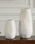 Echo Ridge - Vases (Set of 2) - White