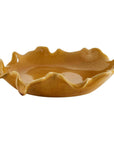 Golden Crest Ruffle - Indoor-Outdoor Bowl - Brown
