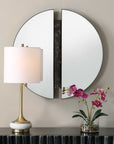 Hanover - Divided Round Mirror - Bronze / Brown