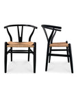 Ventana - Dining Chair (Set of 2) - Black / Natural