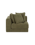 Davie - Corner Chair - Olive Green