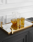 Deki - Mirrored Tray - Gold