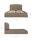 Joan - King Storage Bed - Light Taupe