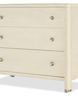 Archives - Raffia Three-Drawer Chest - Beige