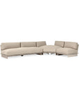 Livia - Teak 3 Piece Outdoor Sectional - Taupe