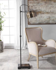 Bessemer - Industrial Floor Lamp - Light Brown