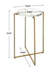 Star-Crossed - Glass Accent Table - Gold