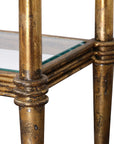 Elenio - Glass Console Table - Gold