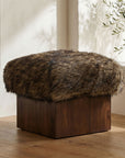 Serge - Ottoman Faux Fur - Brown