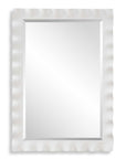 Haya - White Scalloped Mirror