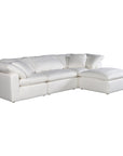 Terra - Livesmart Fabric Condo Lounge Modular Sectional - Cream