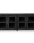 Macarthur - Reclaimed Oak 4 Door Cabinet - Antique Black