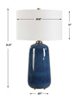 Brae - Glaze Table Lamp - Blue