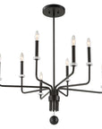 Ebony - Elegance 8 Light Chandelier - Black