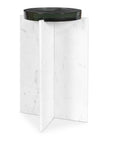 Olina - Marble Outdoor Accent Table - White