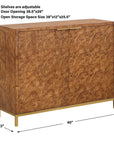 Jethro - Burl 2 Door Cabinet - Woodtone