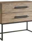 Metal Base Nightstand