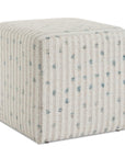 Joie - White Chenille Ottoman - White